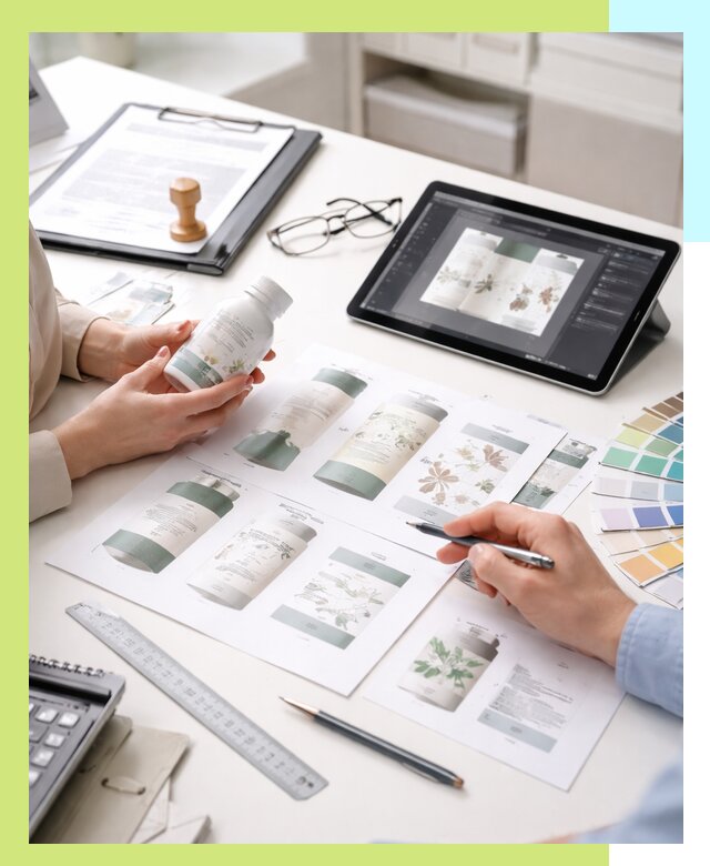 Профессиональная разработка дизайна и текста этикетки продукции в Пензе