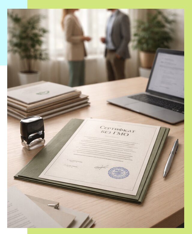 Сертификат без ГМО в Пензе от 7699 р. оформить срочно Алешин-Пнз